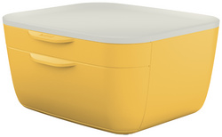 LEITZ ladebox Cosy, 2 laden, geel/lichtgrijs