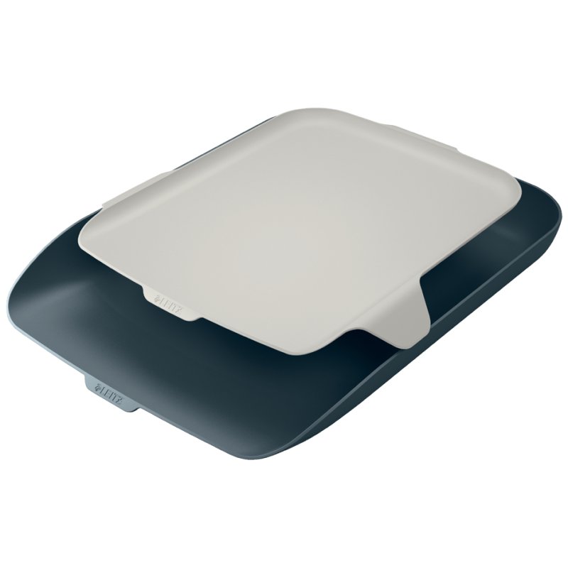 LEITZ Corbeille à courrier Cosy DIN A4, gris, avec organiseur