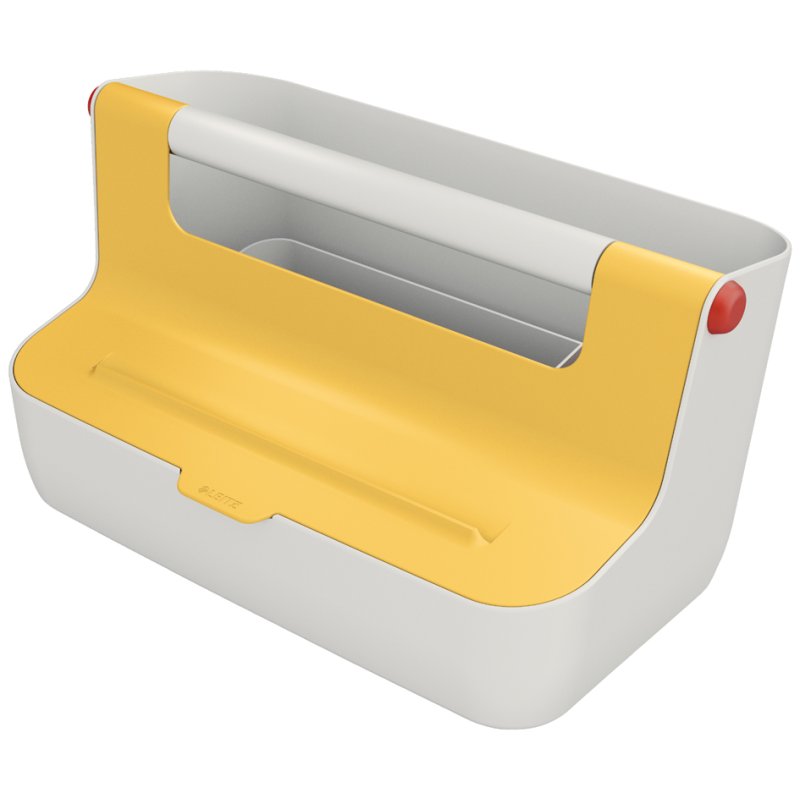LEITZ Mobile opbergbox Cosy, lichtgrijs/geel, waterdicht, ABS-kunststof
