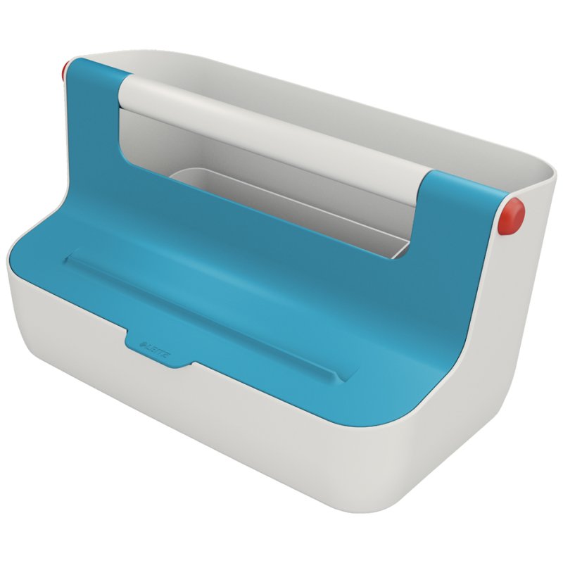 LEITZ Boîte de rangement mobile Cosy, gris clair/jaune, étanche, plastique ABS