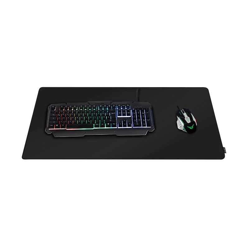 LogiLink Gaming muismat, bestikt, 890×435 mm, zwart