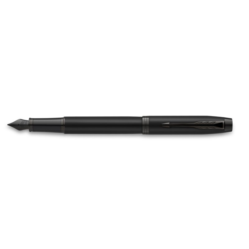 PARKER IM fountain pen, matte black with chromatic details, F nib, blue ink