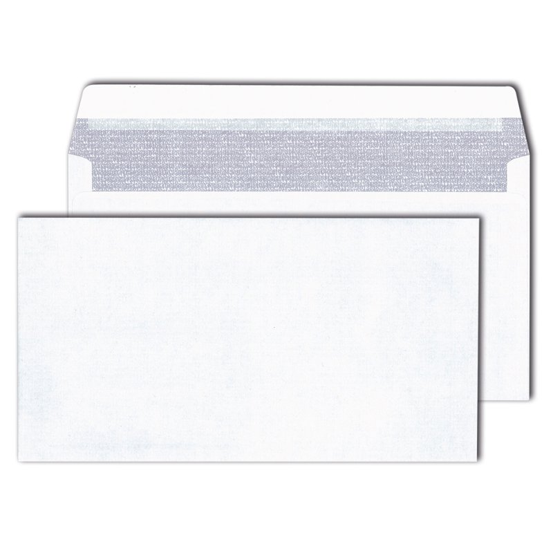 MAILmedia enveloppes, 125 × 235 mm, blanc pur, fenêtre gauche, 500 pièces