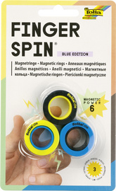 folia magneetringen vingerjongleren, roze editie, 3 stuks, 6 magneten per ring
