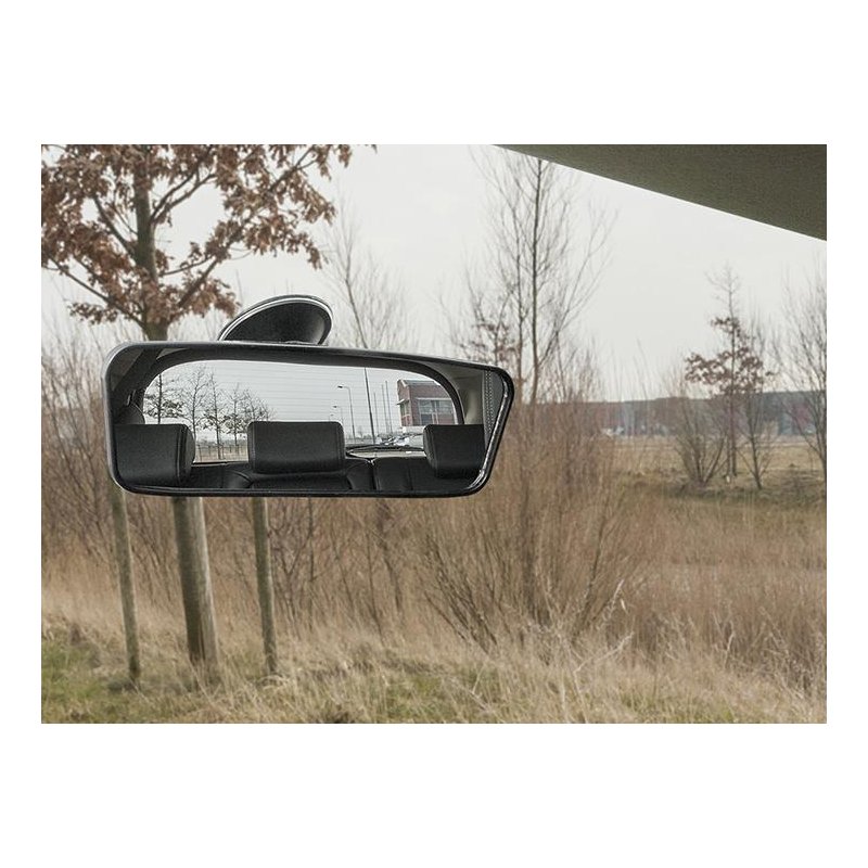 IWH car interior mirror with suction cup, black
