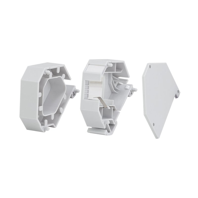 LogiLink Professional adapter railmontagekast, LC-duplex/SC-simplex, lichtgrijs, 60×63×40 mm