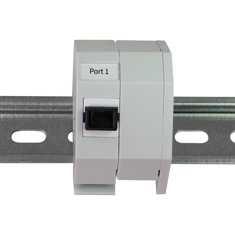 LogiLink Adaptateur professionnel armoire de montage sur rail, LC-duplex/SC-simplex, gris clair, 60×63×40 mm