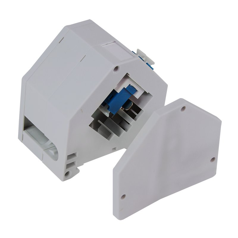 LogiLink Adaptateur professionnel armoire de montage sur rail, LC-duplex/SC-simplex, gris clair, 60×63×40 mm