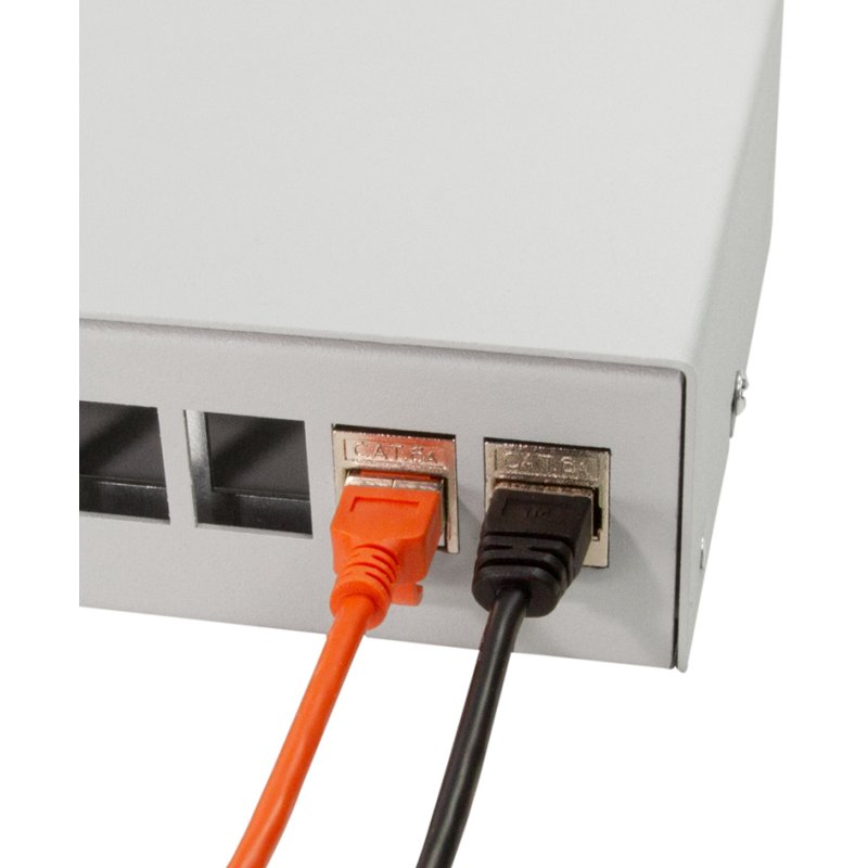 LogiLink Boîtier de connexion professionnel, 8 ports, gris clair