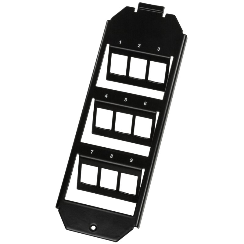 LogiLink Professional support sol 3x, noir, 9 modules keystone