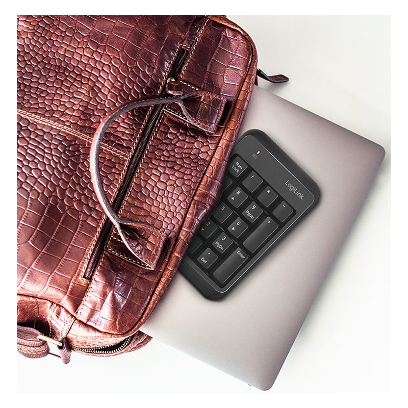 LogiLink Bluetooth V5.1 numeric keypad, black, 17 keys, 10 m range