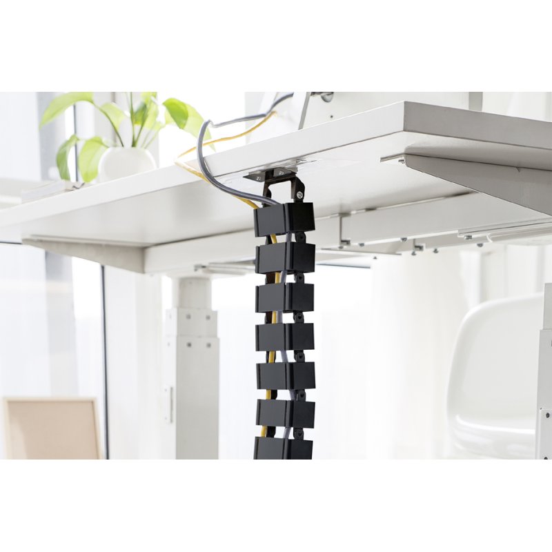 DIGITUS kabelmanagement kabelslang, zilver, 1300 mm, 28 modulaire schakels