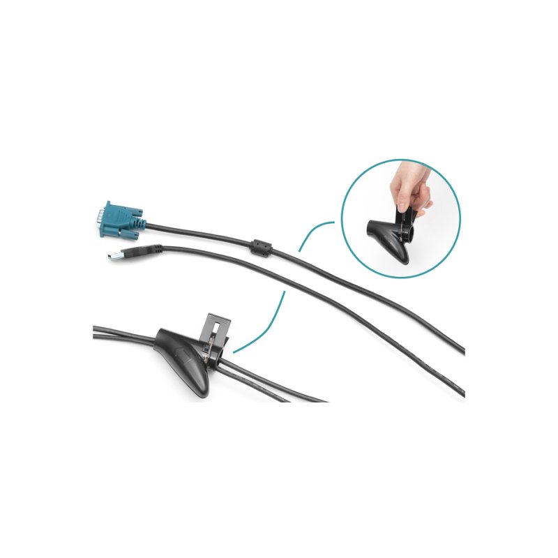 DIGITUS gaine spiralée flexible avec aide d'insertion, noir, diamètre 3 cm, 5 mètres