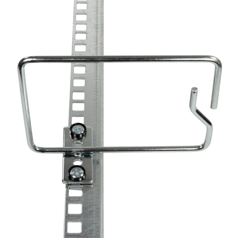 LogiLink Professional steel cable guide, 140×100 mm, galvanised, 1U