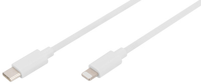 DIGITUS data- en oplaadkabel Apple Lightning naar USB-C, wit, 1,0 m