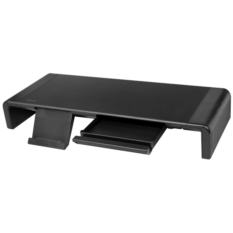 LogiLink monitor stand, adjustable width, black, 25 kg load capacity