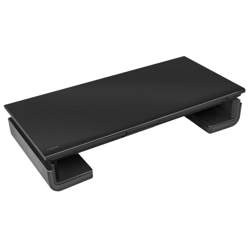 LogiLink monitor stand, adjustable width, black, 25 kg load capacity