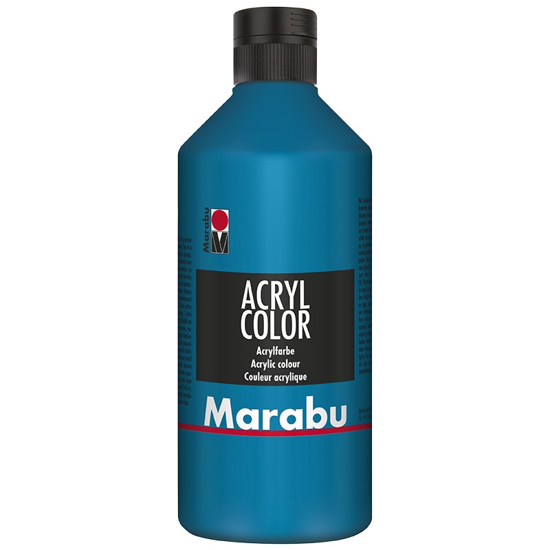 Marabu acrylverf Acryl Color, zwart 073, 500 ml