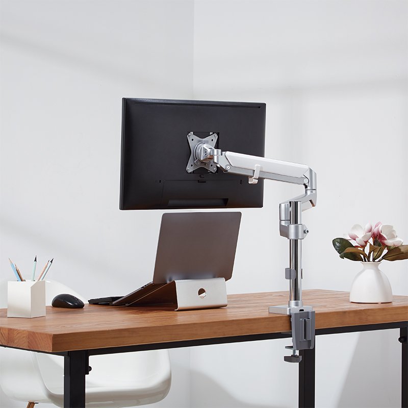 LogiLink bras de moniteur aluminium, argent, 17-32 pouces, réglable, VESA 75×75/100×100