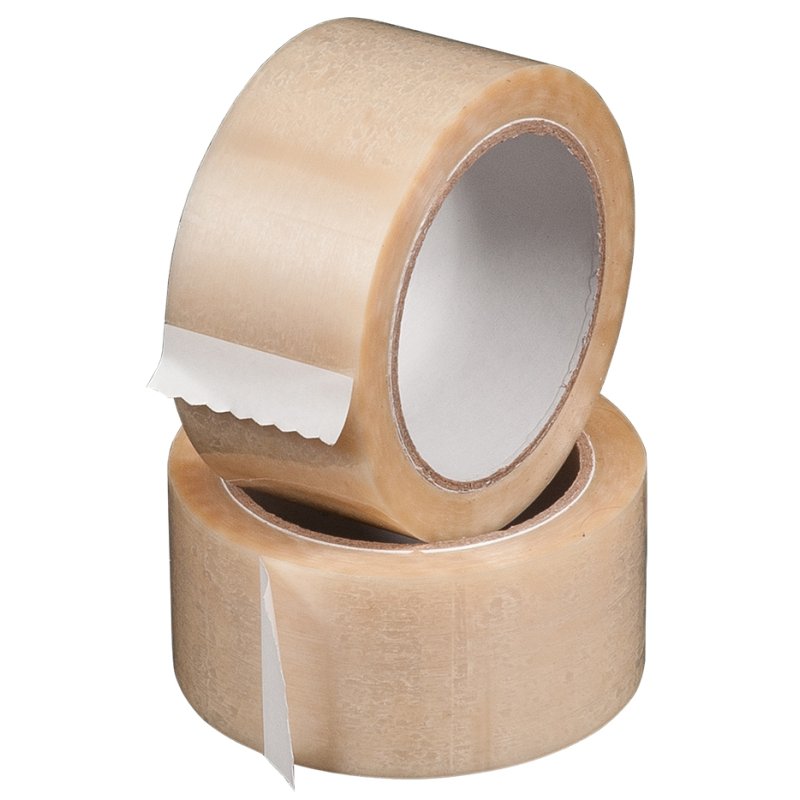 HAPPEL ruban d'emballage PVC, transparent, 50 mm × 66 m, 6 pièces