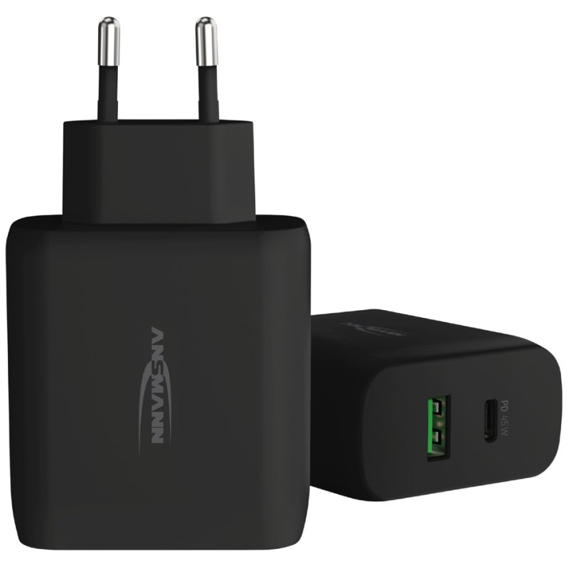 ANSMANN USB-stopcontactadapter HOME CHARGER 265PD, zwart, 60W PD