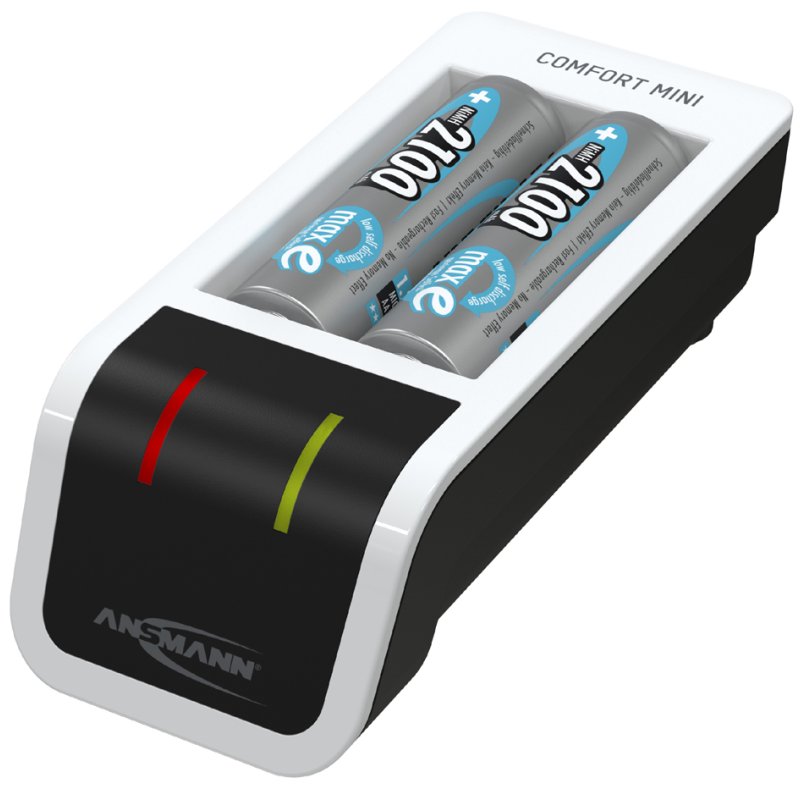 ANSMANN snellader Comfort Mini, wit/zwart, AA/AAA accu's