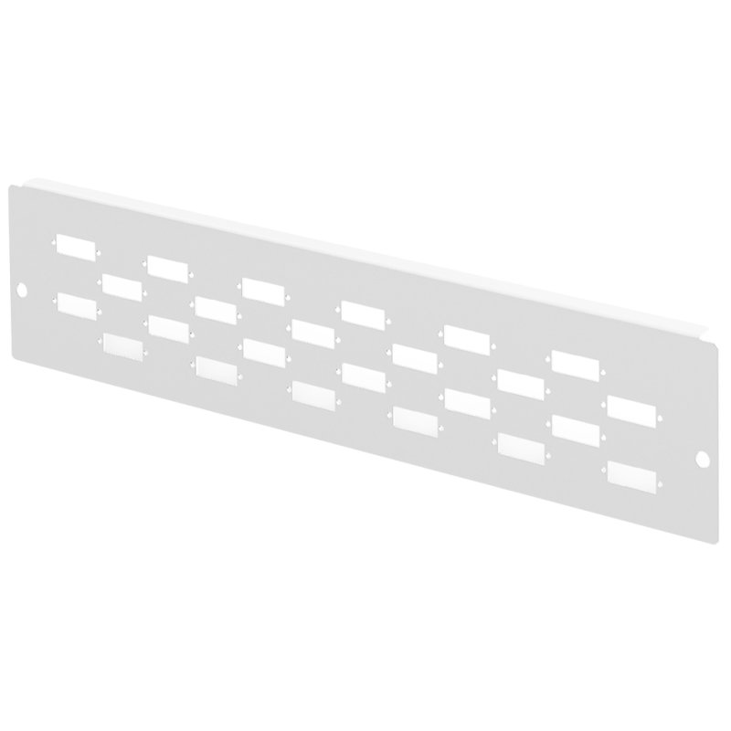 DIGITUS adapter plate for fibre optic couplings, medium, grey RAL 7035