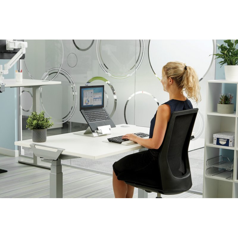 Fellowes support pour notebook Hylyft, aluminium, argent, jusqu'à 18 pouces
