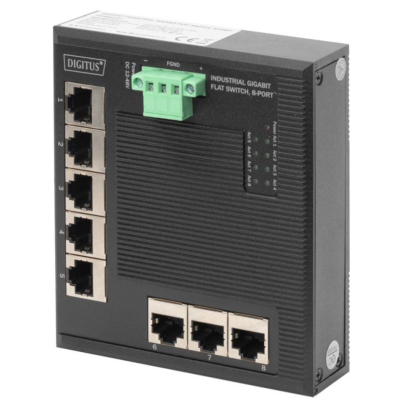 DIGITUS gigabit network switch, 8 ports, 10/100/1000Base-TX
