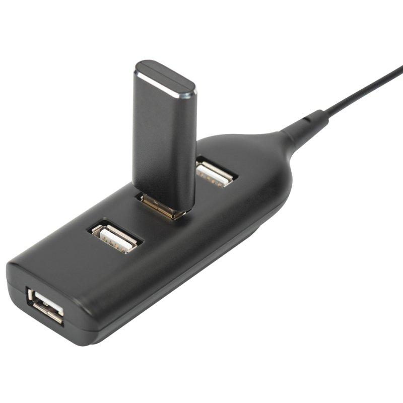DIGITUS Concentrateur USB 2.0, 4 ports, noir, câble 30 cm
