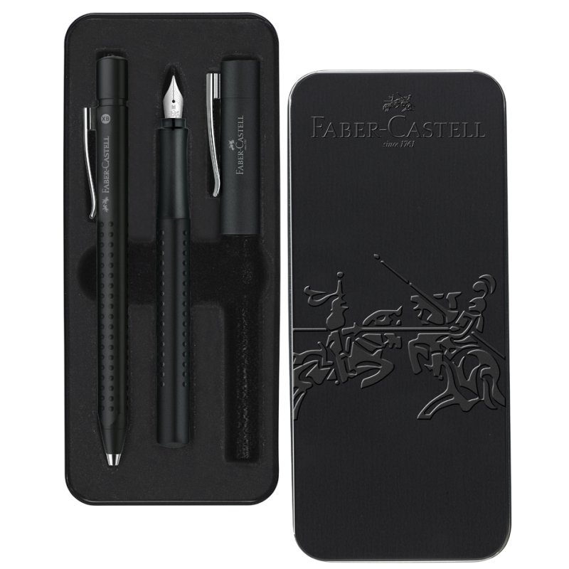 FABER-CASTELL ensemble d'écriture GRIP 2011, rose, stylo plume + stylo bille