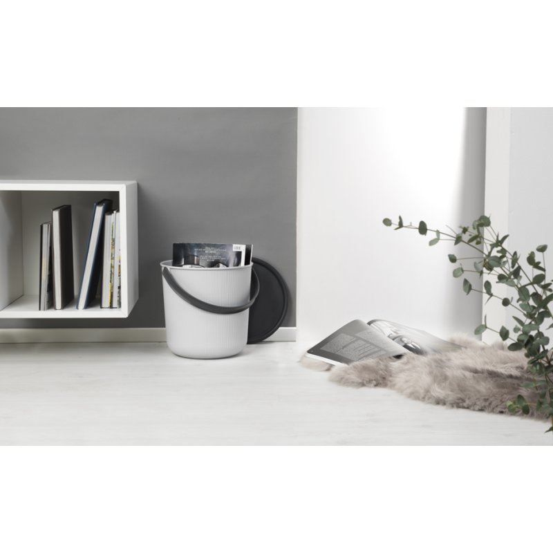 Plast Team boîte de rangement AKITA, 53 litres, gris nuageux, avec couvercle