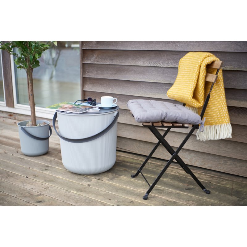 Plast Team boîte de rangement AKITA, 53 litres, gris nuageux, avec couvercle