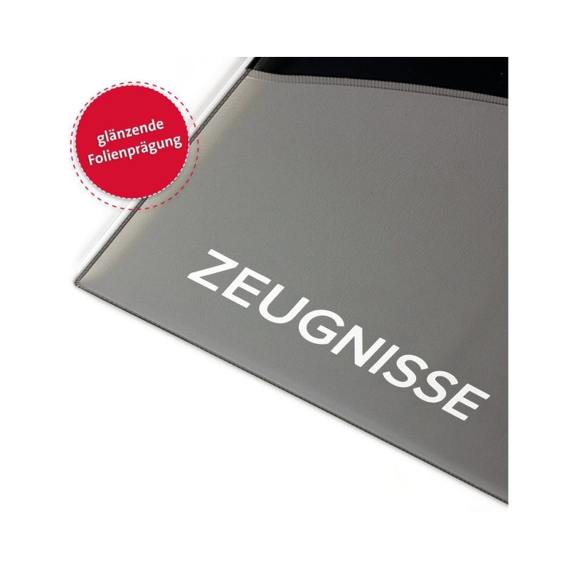 ROTH chemises de bulletins scolaires Duo, gris, A4, avec 12 pochettes
