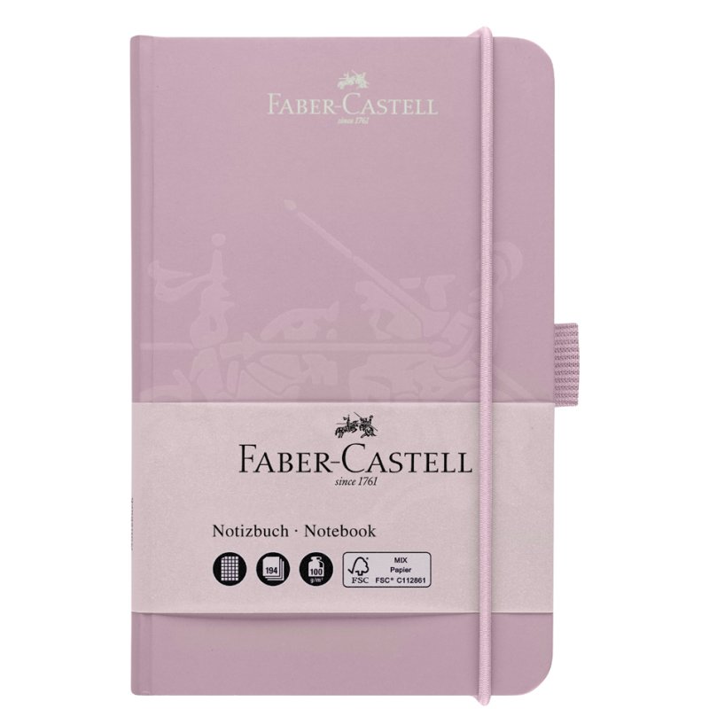FABER-CASTELL notitieboek A6, geruit, roze, 194 pagina's