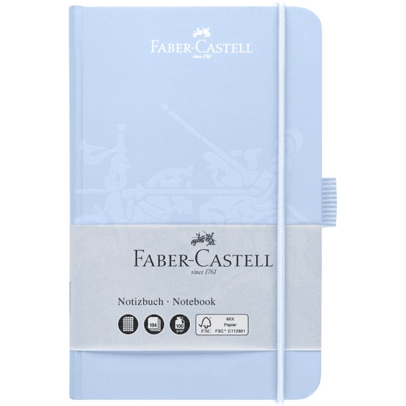Faber-Castell carnet A6, quadrillé, bleu clair, 194 pages