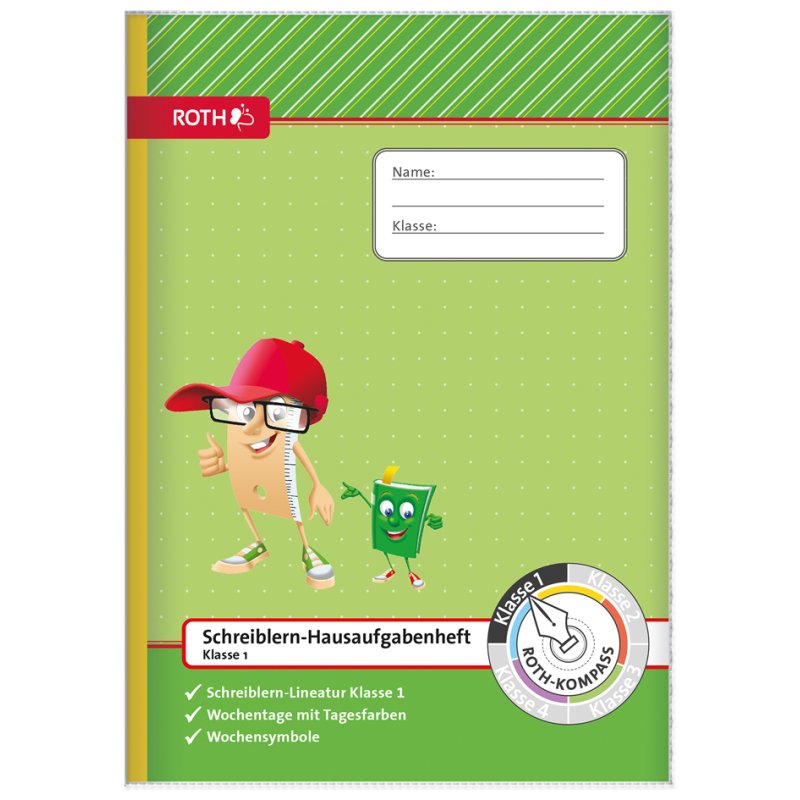ROTH work book Compass, green, 4th school year, A5, 104 pages