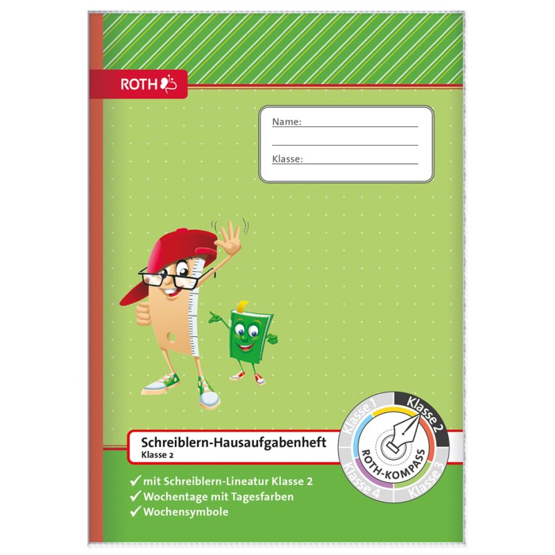 ROTH work book Compass, green, 4th school year, A5, 104 pages