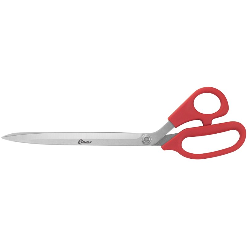 Clauss cisailles à papier peint, lame 166 mm, poignée ergonomique courbe, rouge
