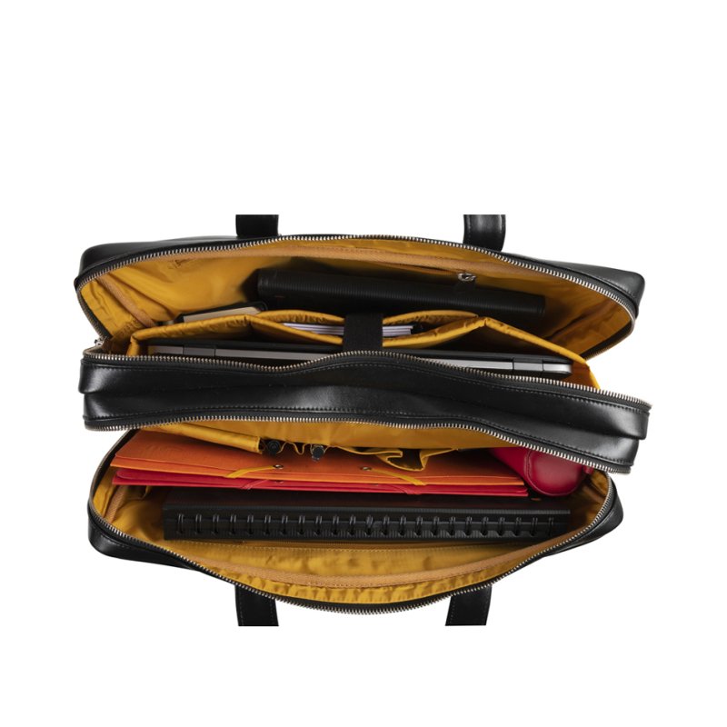 EXACOMPTA notebook schoudertas EXACTIVE, leer, zwart, 15,6 inch