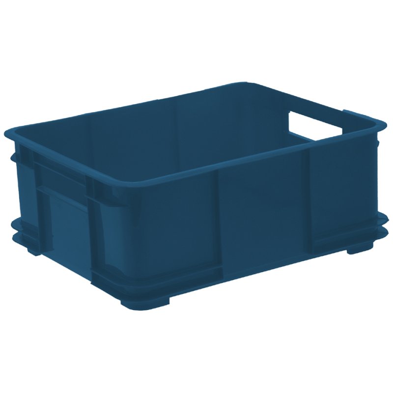 keeeper boîte de rangement Euro-Box L bruno eco, gris pierre, 20 litres, 43×35×17,5 cm