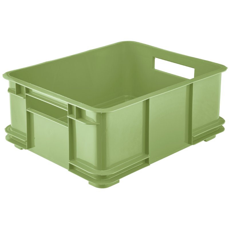 keeeper boîte de rangement Euro-Box L bruno eco, gris pierre, 20 litres, 43×35×17,5 cm