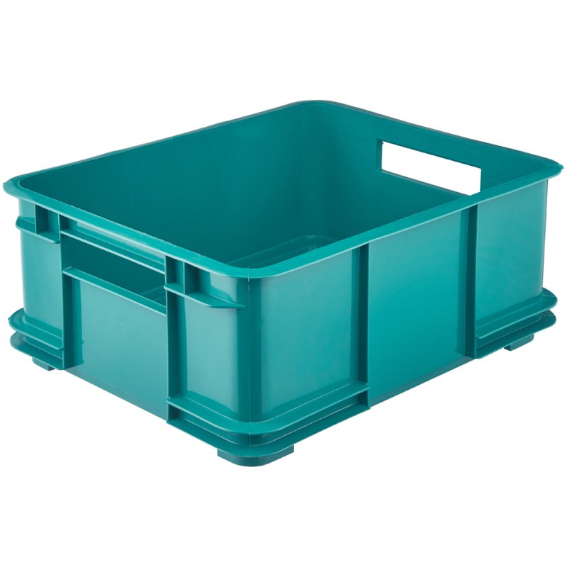keeeper boîte de rangement Euro-Box L bruno eco, gris pierre, 20 litres, 43×35×17,5 cm