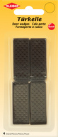 KLEIBER deurwig kunststof, bruin, 11×48×18 mm, 4 stuks