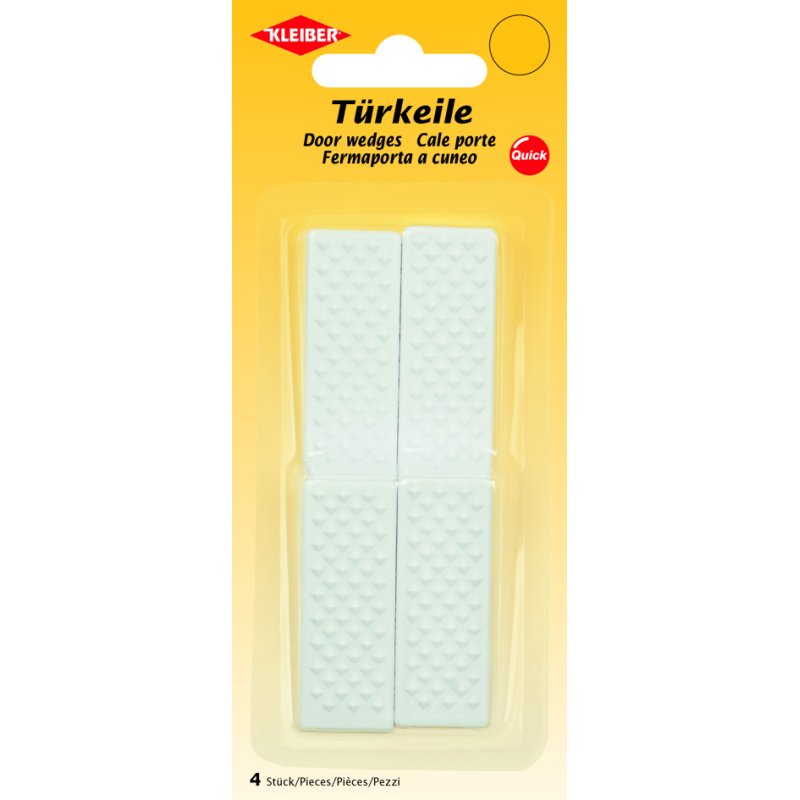 KLEIBER butée de porte en plastique, blanc, 11×48×18 mm, 4 pièces