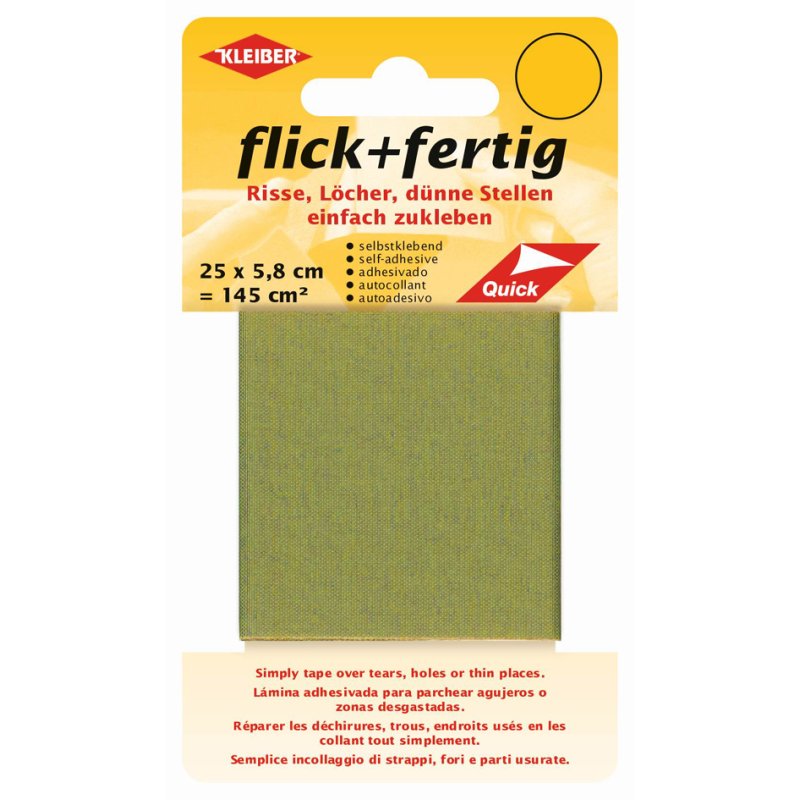 KLEIBER kit de réparation pour déchirures et trous, rouge transparent, 250×58 mm, auto-adhésif