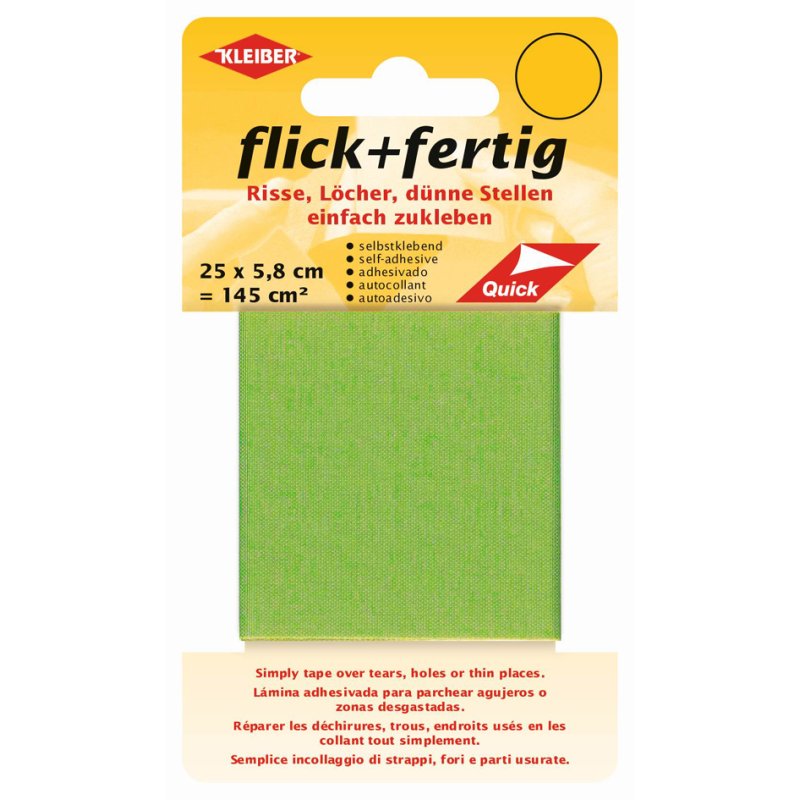 KLEIBER kit de réparation pour déchirures et trous, rouge transparent, 250×58 mm, auto-adhésif