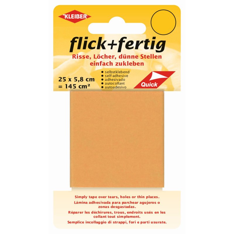 KLEIBER kit de réparation pour déchirures et trous, rouge transparent, 250×58 mm, auto-adhésif