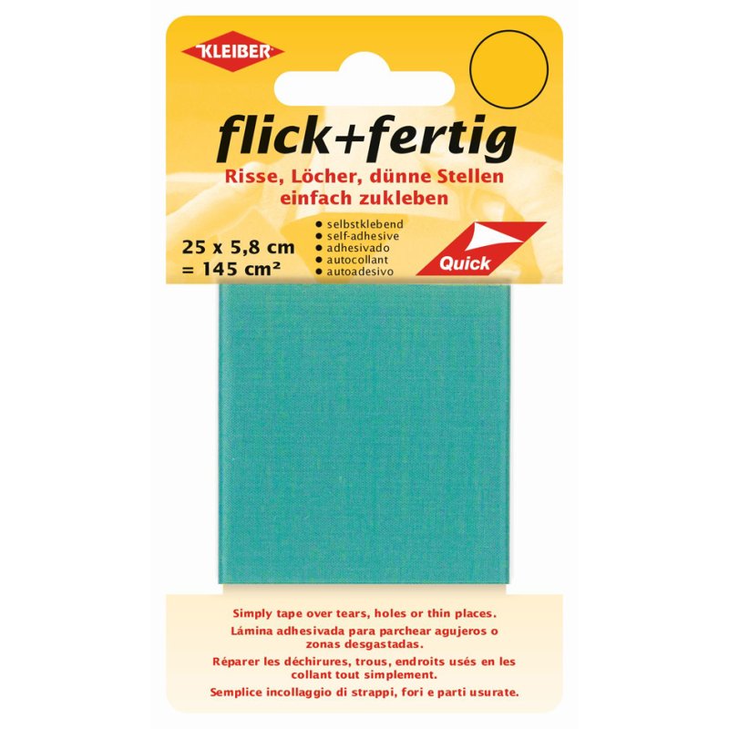 KLEIBER kit de réparation pour déchirures et trous, rouge transparent, 250×58 mm, auto-adhésif