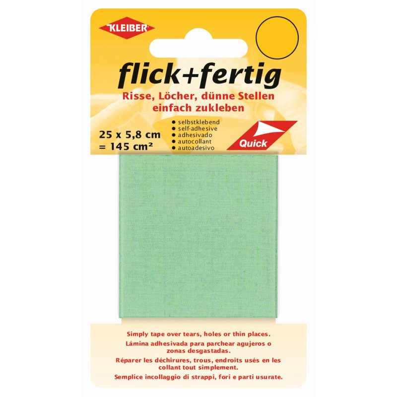 KLEIBER kit de réparation pour déchirures et trous, rouge transparent, 250×58 mm, auto-adhésif